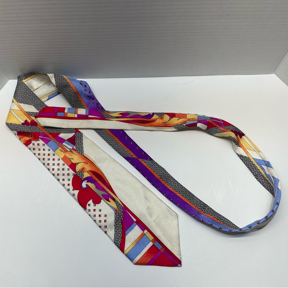 Vitaliano Pancaloi Lot of 6 Silk Ties Amazing Colorful Rainbow Abstract NeckTies - Picture 2 of 15